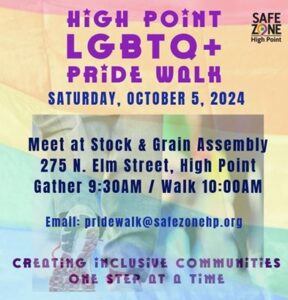 HP LGBTQ+ Pride Walk image with details